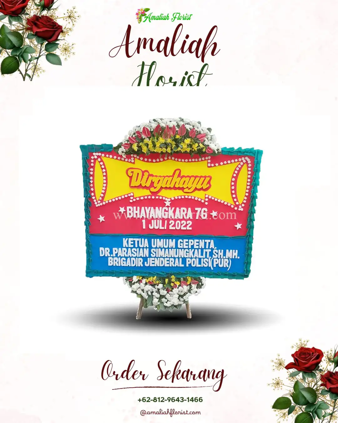 Papan Bunga HUT Ulang Tahun Mihing Raya